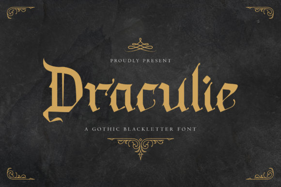 Draculie: A Gothic Blackletter Typeface for Bold Web Design