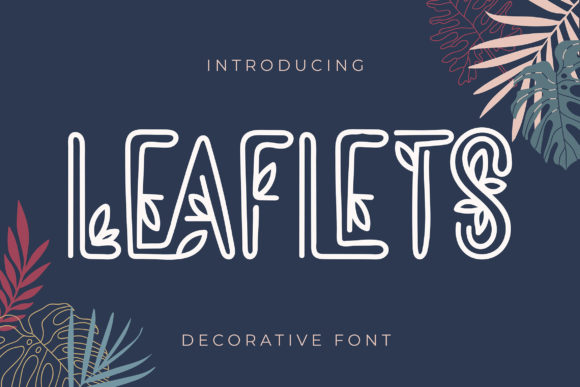 Leaflets: A Playful Decorative Typeface for Editorial Design