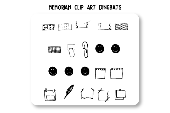 Memoriam Clip Art: The Premium Typeface for Memorable Brand Visuals