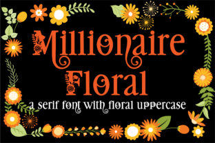 Millionaire Floral: The Luxurious Serif Font for Handmade Labels and Prints