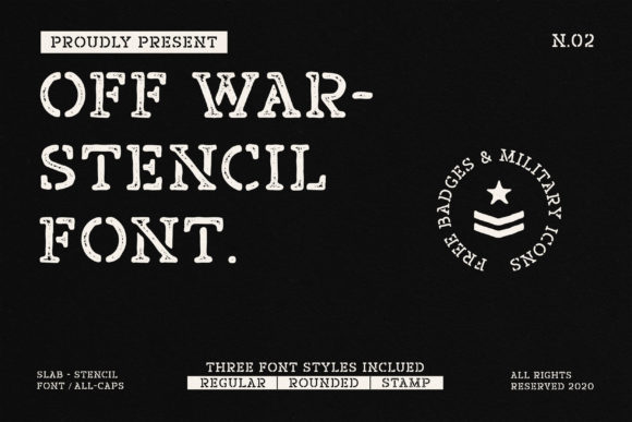 Off War: A Bold Slab Serif Stencil for Modern Brand Identity
