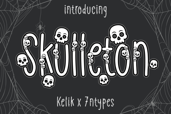 Skulleton: A Spooky Decorative Typeface for Handmade Crafts