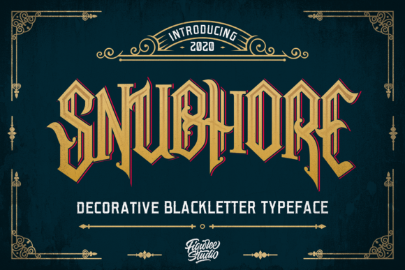 Snubhore: A Premium Blackletter Typeface for Bold Brand Identity